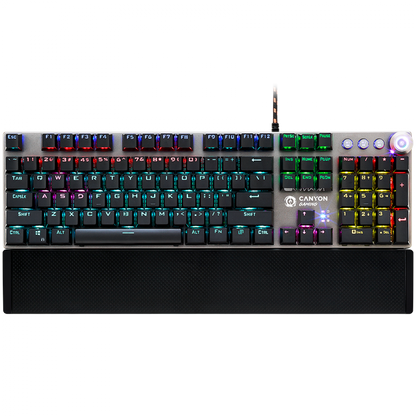 Kabelgebundene Gaming-Tastatur RGB Canyon GK-7 Grau