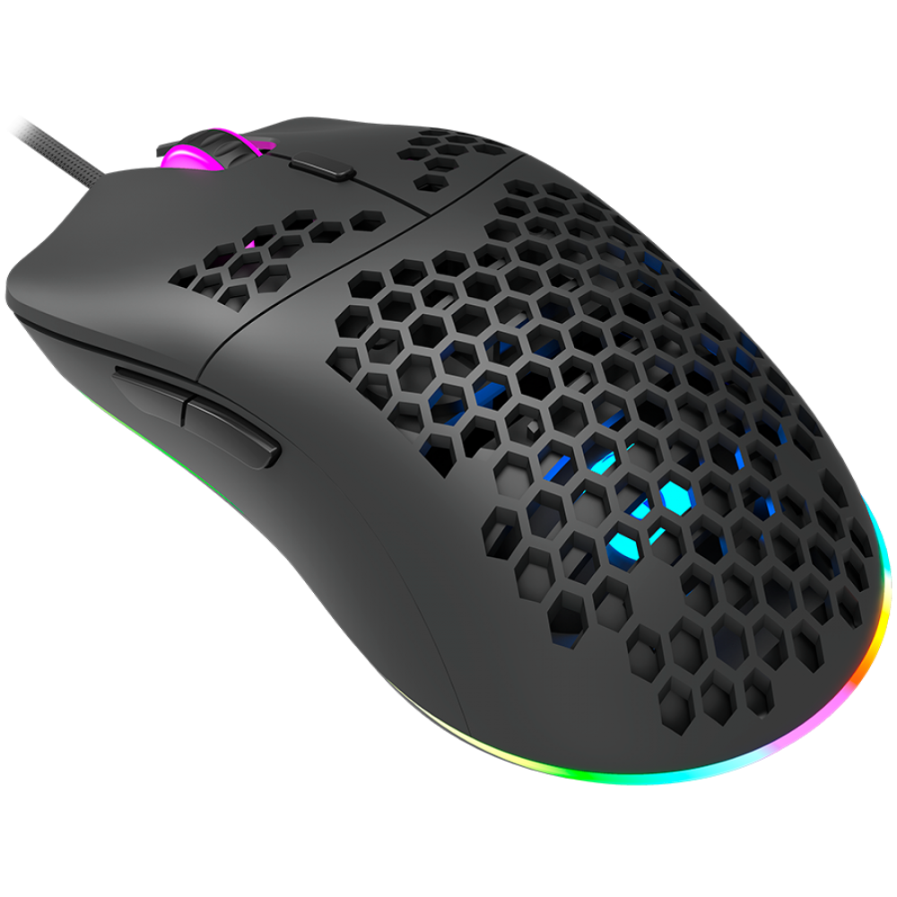 Kabelgebundene Gaming-Maus RGB 7 Tasten Canyon GM-11 schwarz