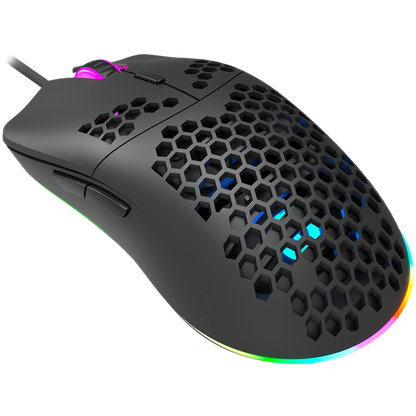 Kabelgebundene Gaming-Maus RGB 7 Tasten Canyon GM-11 schwarz