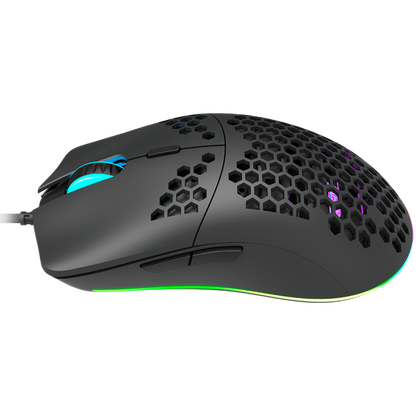 Kabelgebundene Gaming-Maus RGB 7 Tasten Canyon GM-11 schwarz