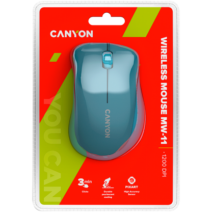 Mysz bezprzewodowa ergonomiczna Canyon MW 11 niebieska