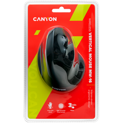 Mysz bezprzewodowa pionowa Canyon MW 16 czarna
