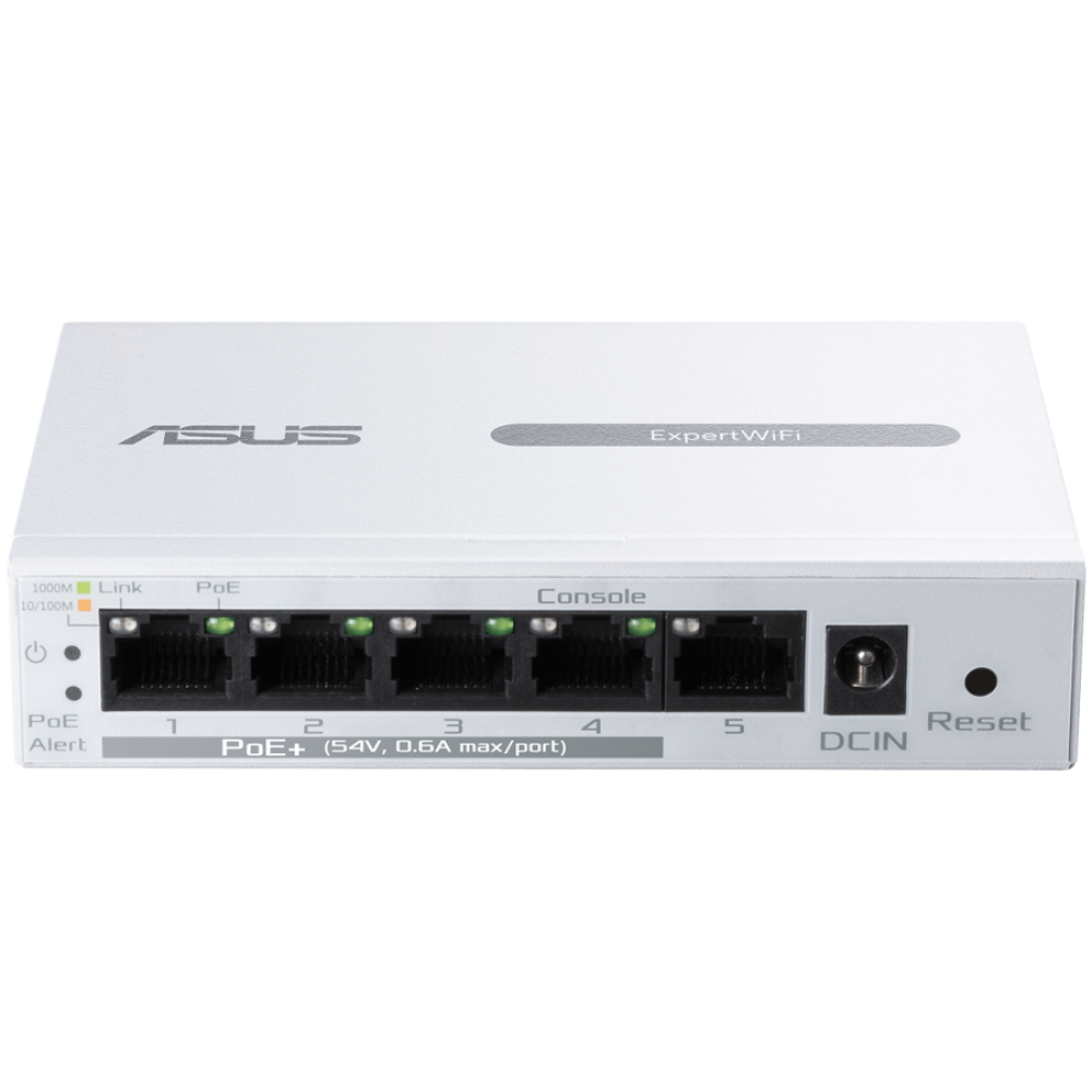 ASUS ExpertWiFi EBP15 5 Port GbE PoE+ switch 60W z 4 portami PoE+