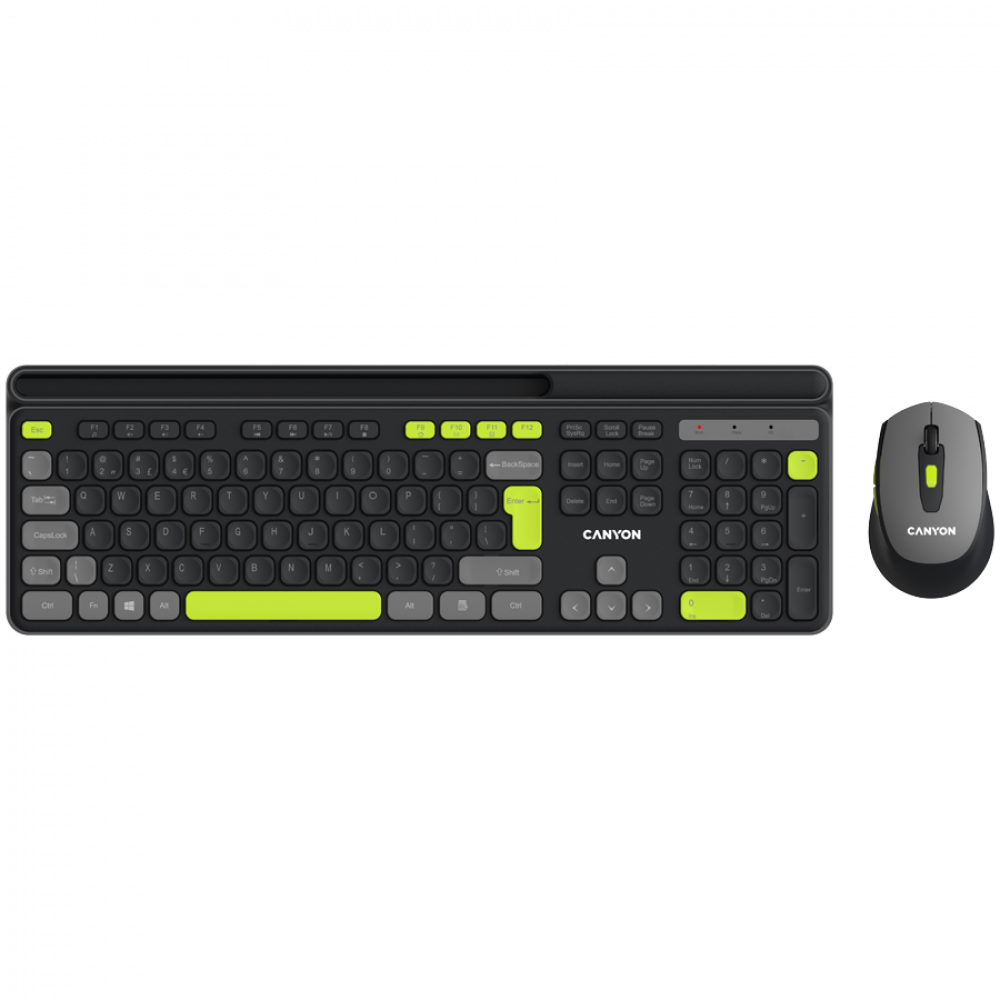 Canyon HSET-W5 Wireless Keyboard and Mouse Set, black