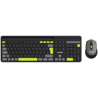 Canyon HSET-W5 Wireless Keyboard and Mouse Set, black