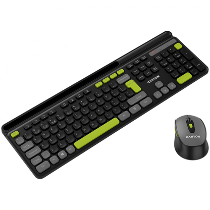 Canyon HSET-W5 Wireless Keyboard and Mouse Set, black