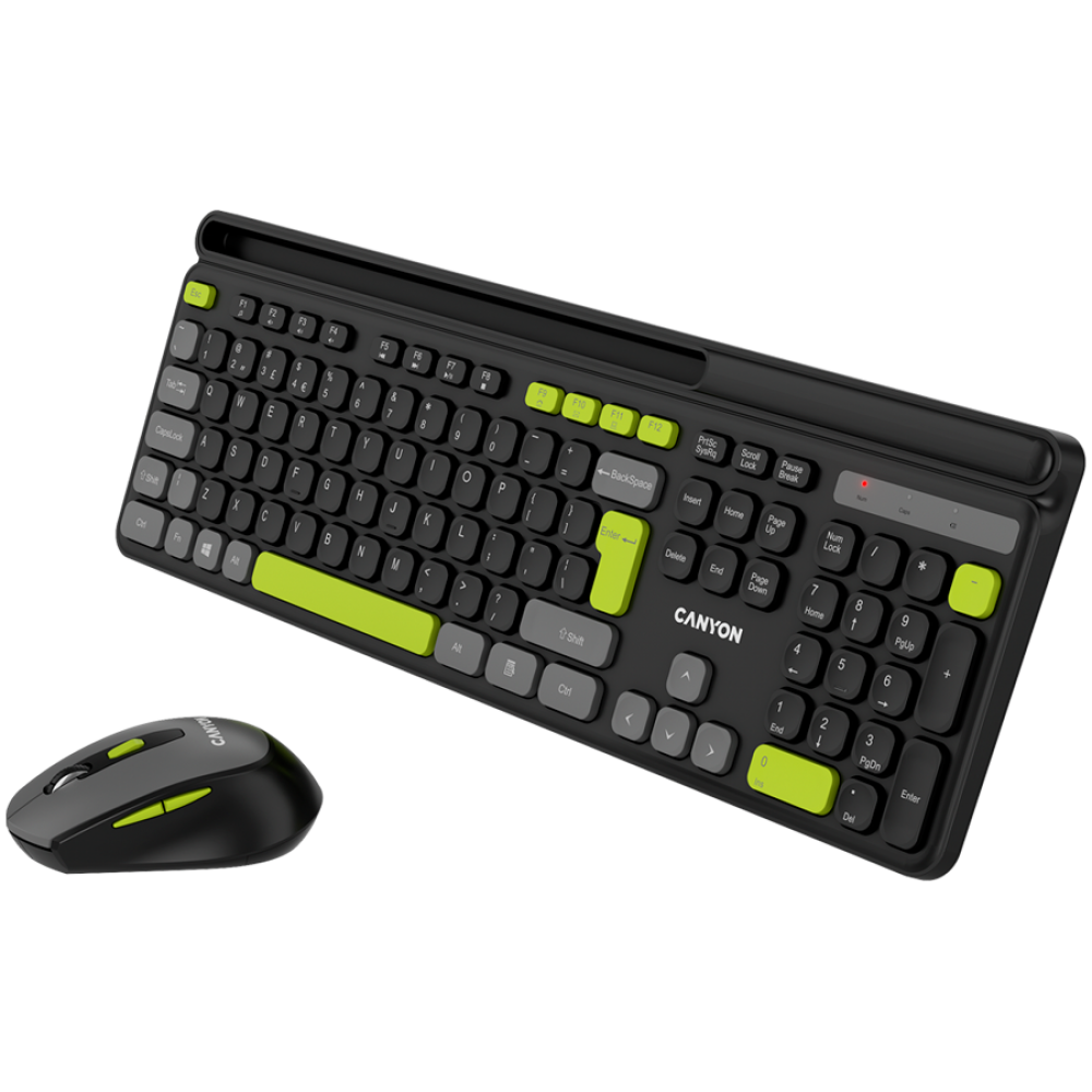 Canyon HSET-W5 Wireless Keyboard and Mouse Set, black