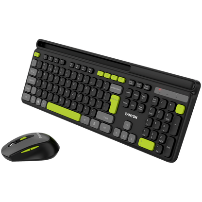 Canyon HSET-W5 Wireless Keyboard and Mouse Set, black