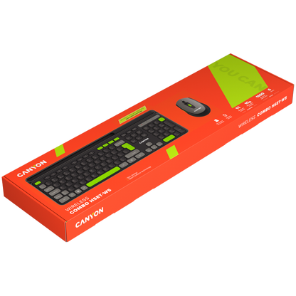 Canyon HSET-W5 Wireless Keyboard and Mouse Set, black