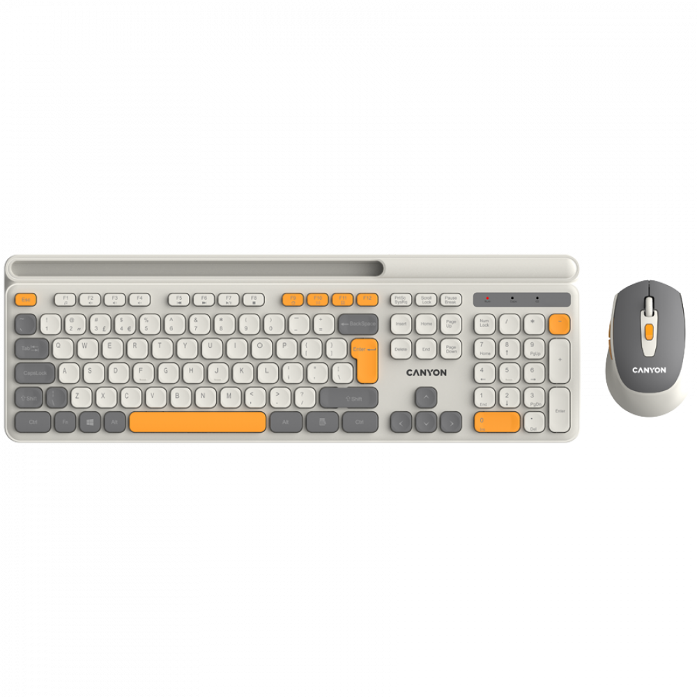 Canyon HSET W5 Beige Wireless Keyboard and Mouse