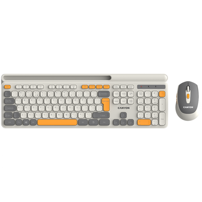 Canyon HSET W5 Beige Wireless Keyboard and Mouse
