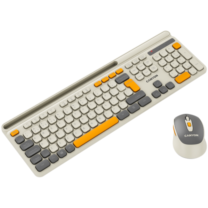 Canyon HSET W5 Beige Wireless Keyboard and Mouse