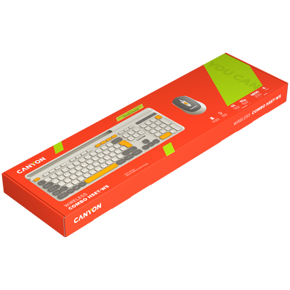 Canyon HSET W5 Beige Wireless Keyboard and Mouse