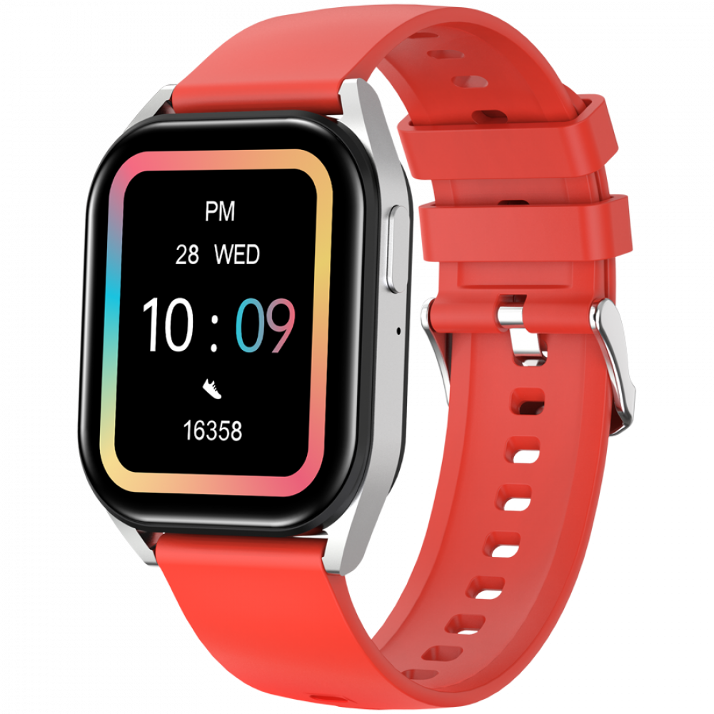Smartwatch BT-CALL mit Anruffunktion Canyon SW-58 Silber-Rot