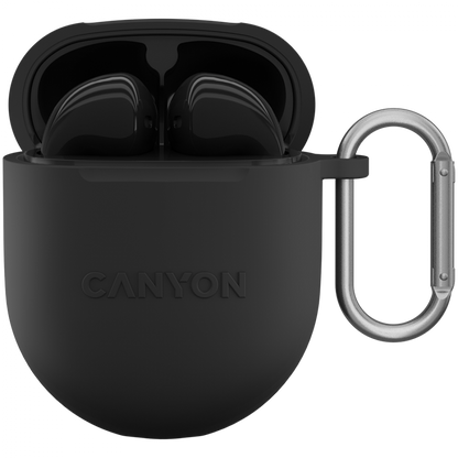 Słuchawki douszne TWS z etui bezprzewodowe Canyon TWS-6 czarne