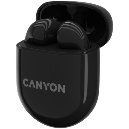 Słuchawki douszne TWS z etui bezprzewodowe Canyon TWS-6 czarne