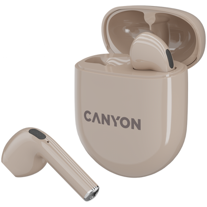 Słuchawki douszne TWS Canyon TWS 6 bezprzewodowe beżowe