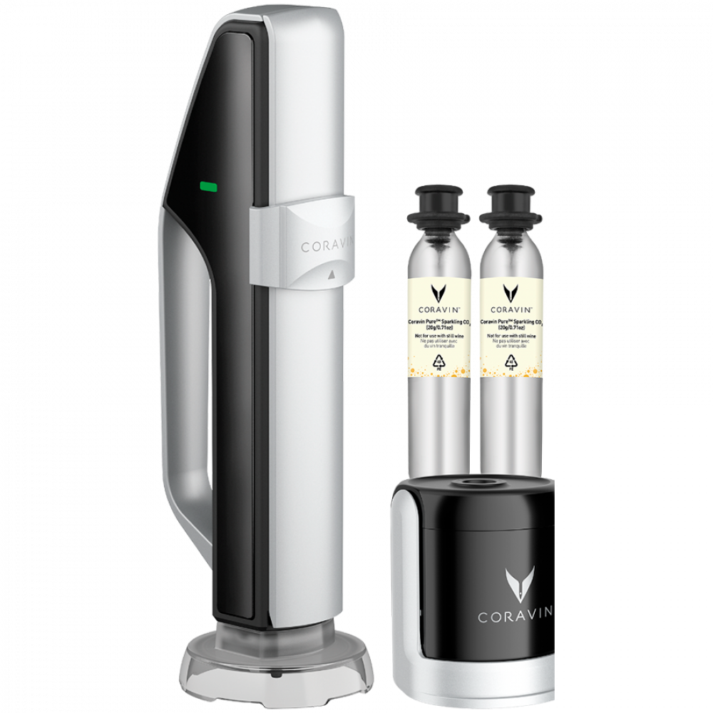 CORAVIN Sparkling, System do przechowywania wina czarny/srebrny