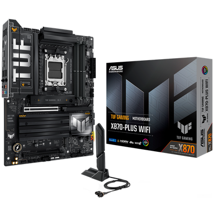 ASUS TUF GAMING X870 PLUS WIFI ATX-Mainboard mit Wi-Fi 7 und RGB, schwarz