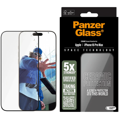 Szkło ochronne PANZERGLASS do iPhone 16 Pro Max czarne