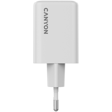 Ładowarka sieciowa GaN 45W 2xPD EU Canyon CU45CC biała