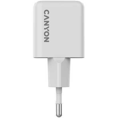 Netzladegerät 20W GaN 1xPD 1xQC EU Canyon CU20AC weiß