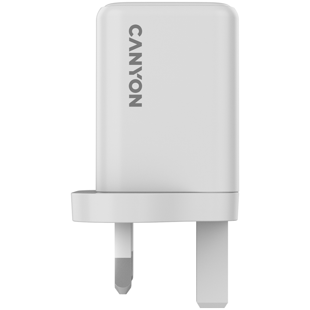 Ładowarka sieciowa 45W GaN 1xPD 1xQC UK Canyon CU45AC biała