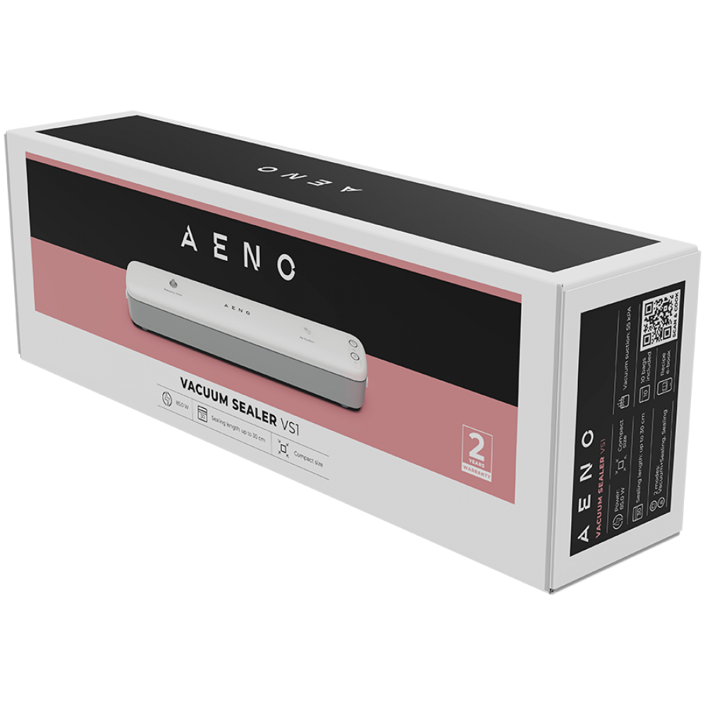 Aeno VS1 Vacuum Sealer for Food, White/Grey