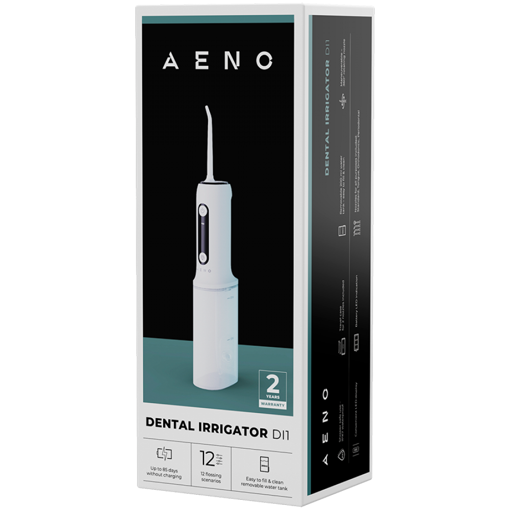 Irygator dentystyczny 100 PSI 200 ml 12 programów Aeno DI1 biały