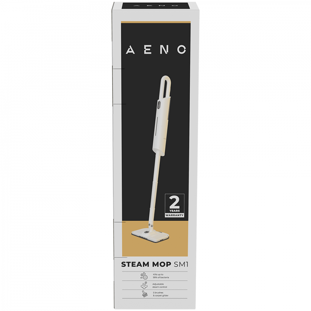 1200W Steam Mop with Aromatherapy 380ml Aeno SM1 White