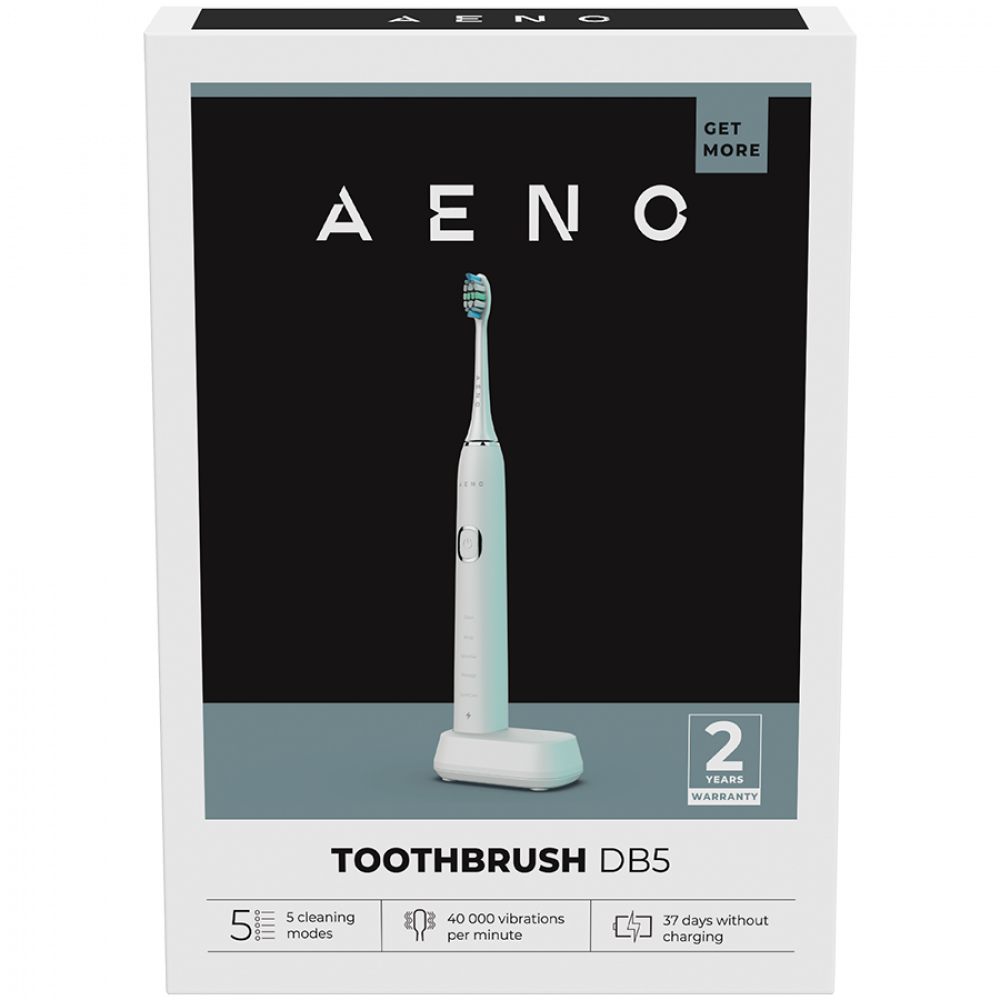 Aeno DB5 Schallzahnbürste 46000 U/min 5 Modi IPX7 weiß