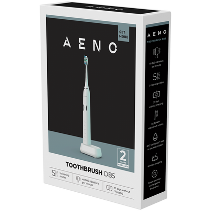 Aeno DB5 Schallzahnbürste 46000 U/min 5 Modi IPX7 weiß
