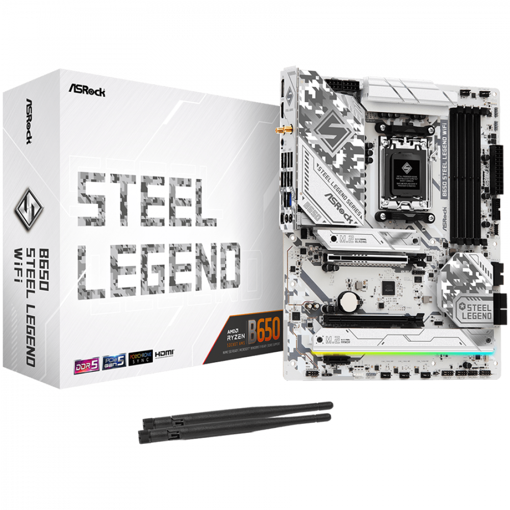 ASROCK B650 Steel Legend WiFi ATX DDR5 7200 MHz Motherboard