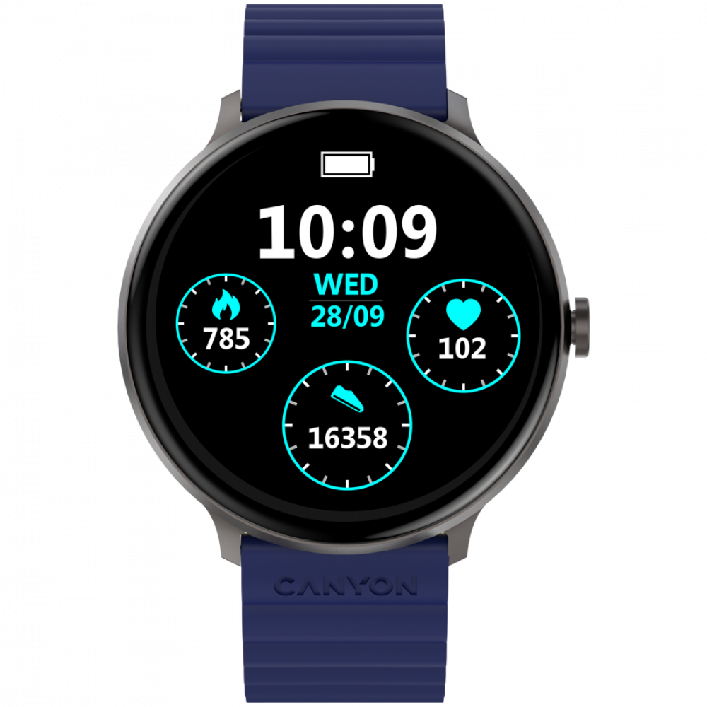 Smartwatch mit Sportfunktionen Canyon SW-69 blau-gelb