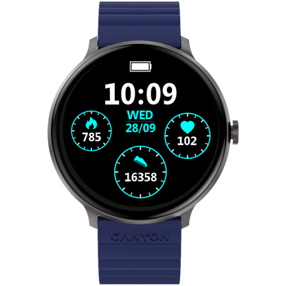Smartwatch mit Sportfunktionen Canyon SW-69 blau-gelb