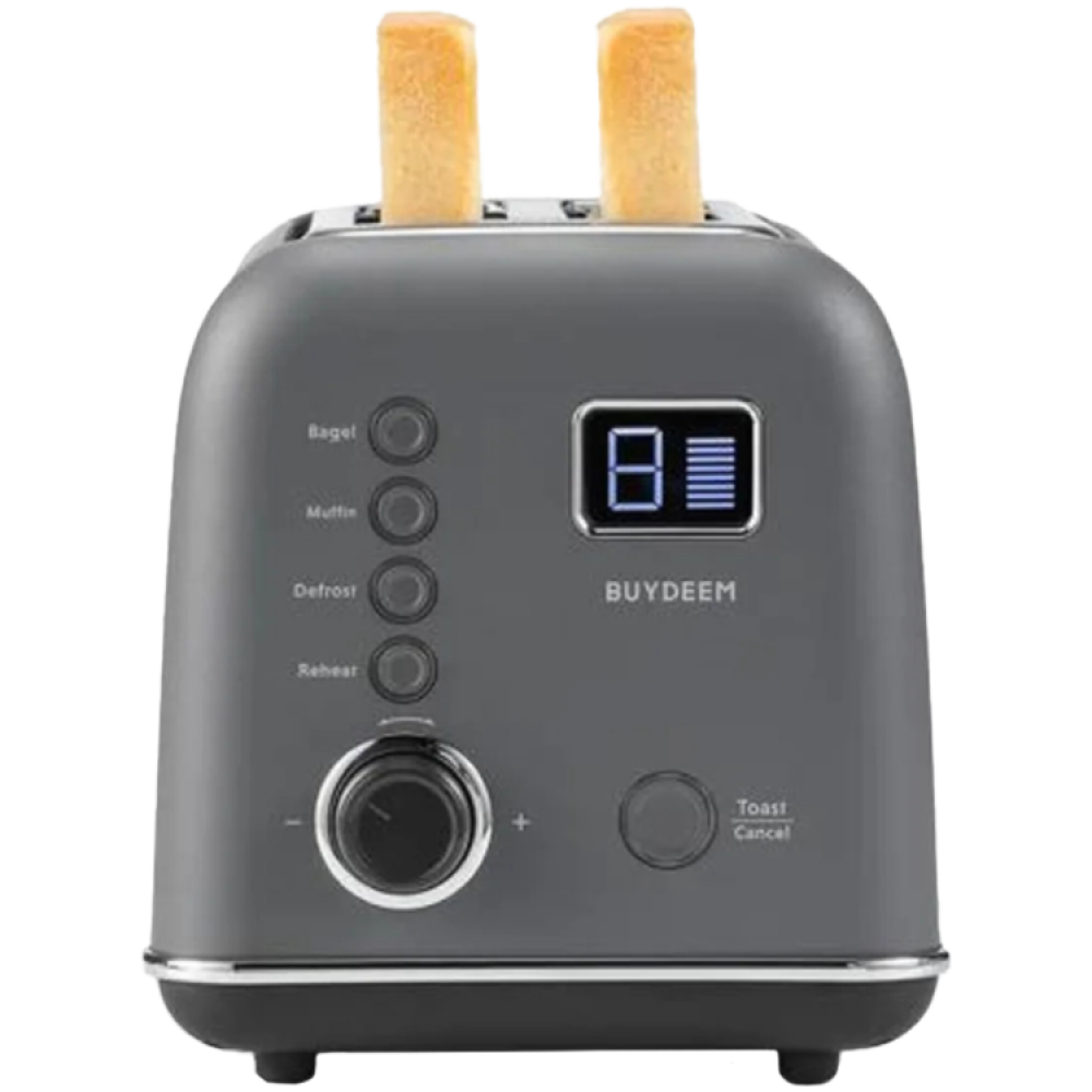 Buydeem DT730E Toaster Automatisch 9 Stufen 900W Retro Grau