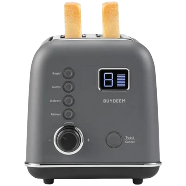 Toster Buydeem DT730E Automatyczny 9 stopni 900W Retro Szary