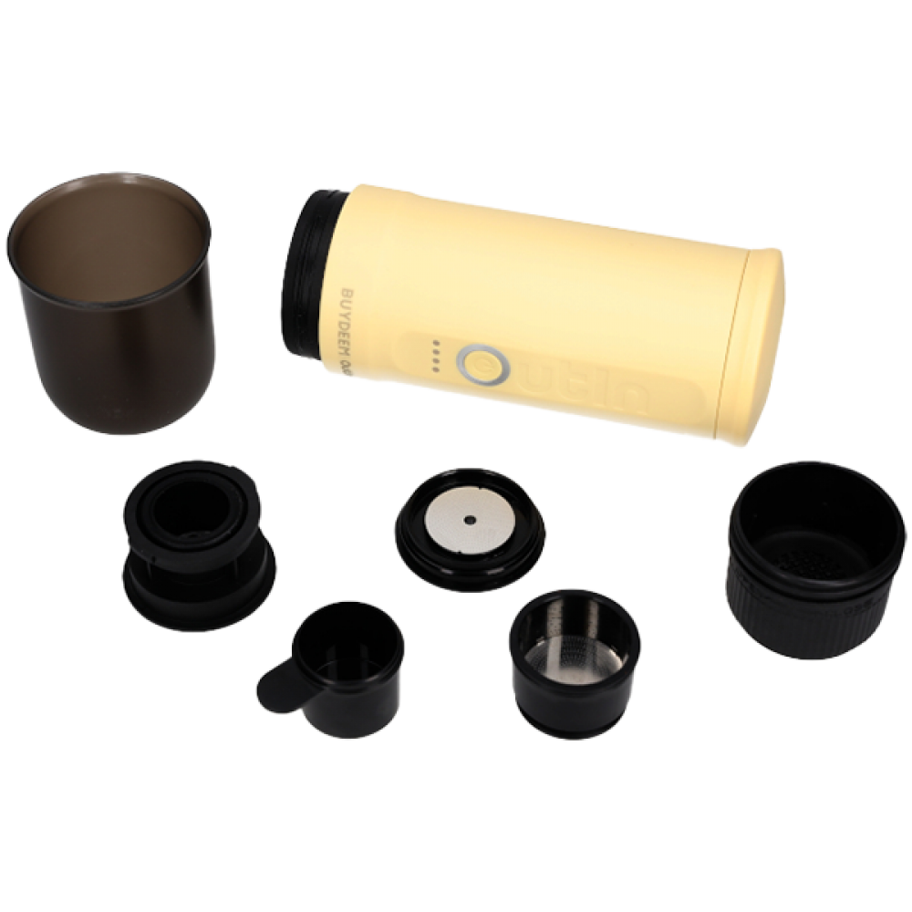 Buydeem OutIn OTEM 01 90 W tragbare Kaffeemaschine Gelb