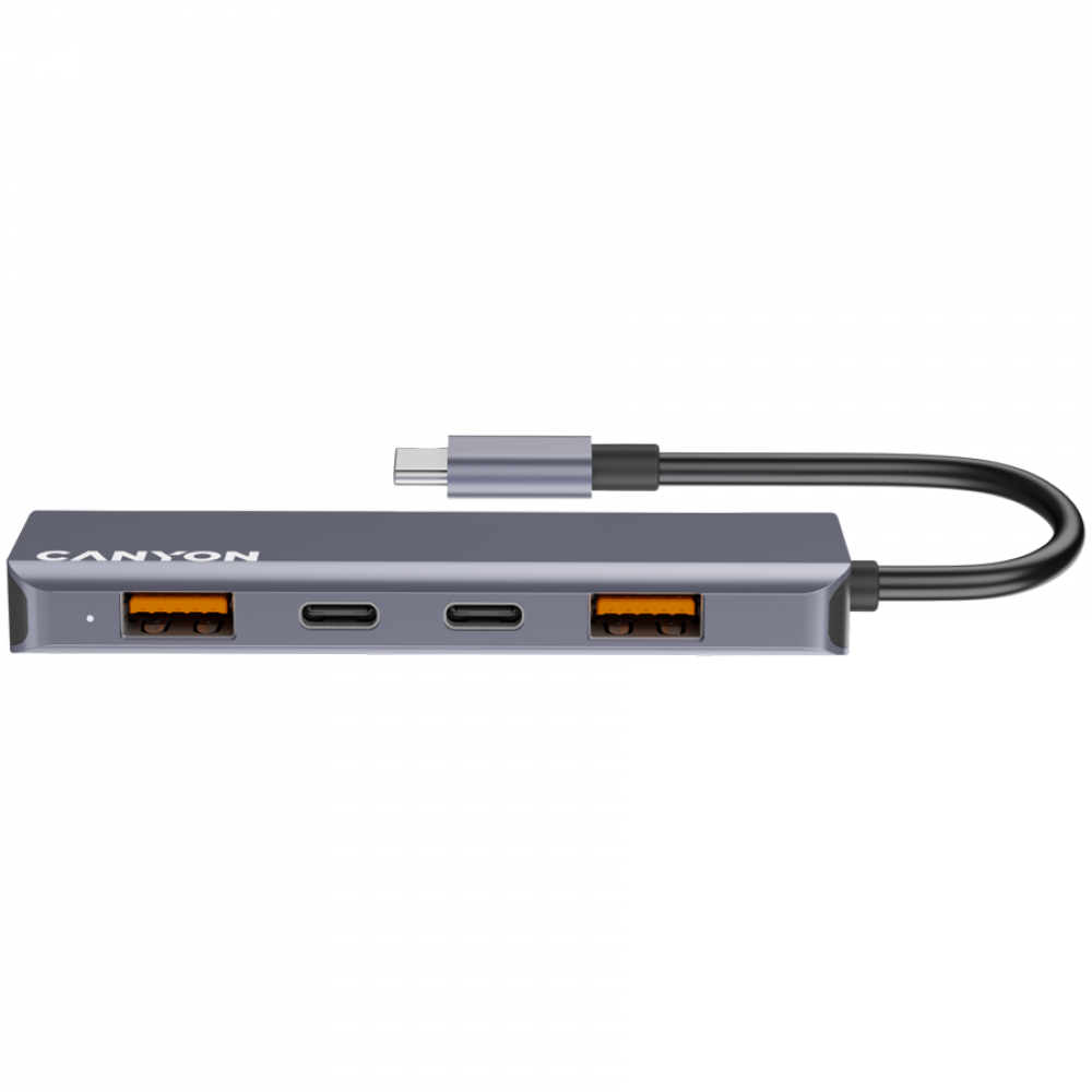 Canyon DS-18 Grey 5-in-1 USB-C Hub Docking Station