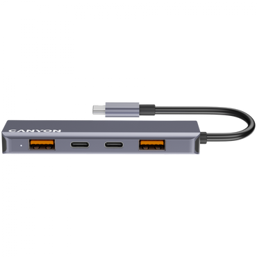 Hub USB-C 5w1 stacja dokująca Canyon DS-18 szary