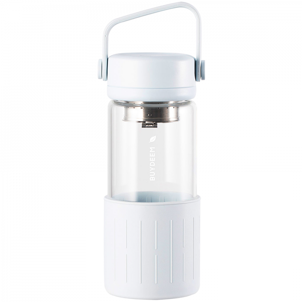 Butelka szklana z zaparzaczem Buydeem DG42 300 ml Biała