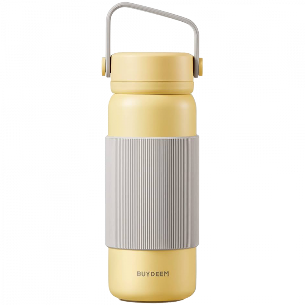 Buydeem Isolierkanne CD1011 mit Sieb 400 ml Pastellgelb