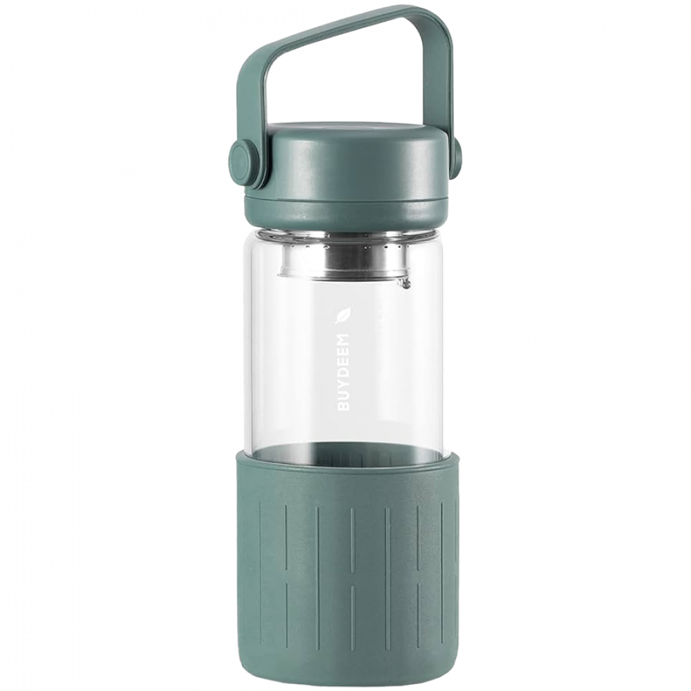 Butelka szklana z zaparzaczem Buydeem CD1008 350 ml zielona