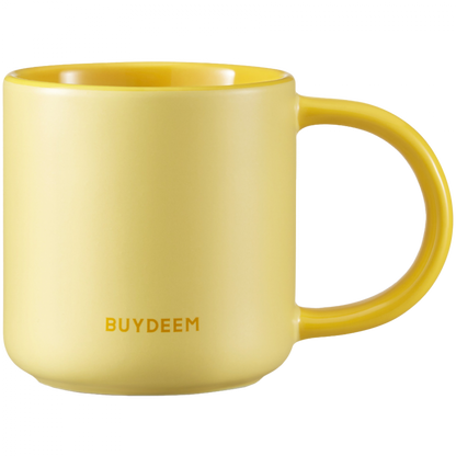 Kubek ceramiczny 300 ml Buydeem CD1018 do kawy i herbaty Pastelowy Żółty