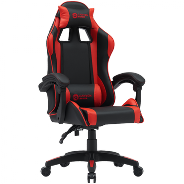 Fotel gamingowy ergonomiczny czarno-czerwony Canyon SGCH2 czarny czerwony