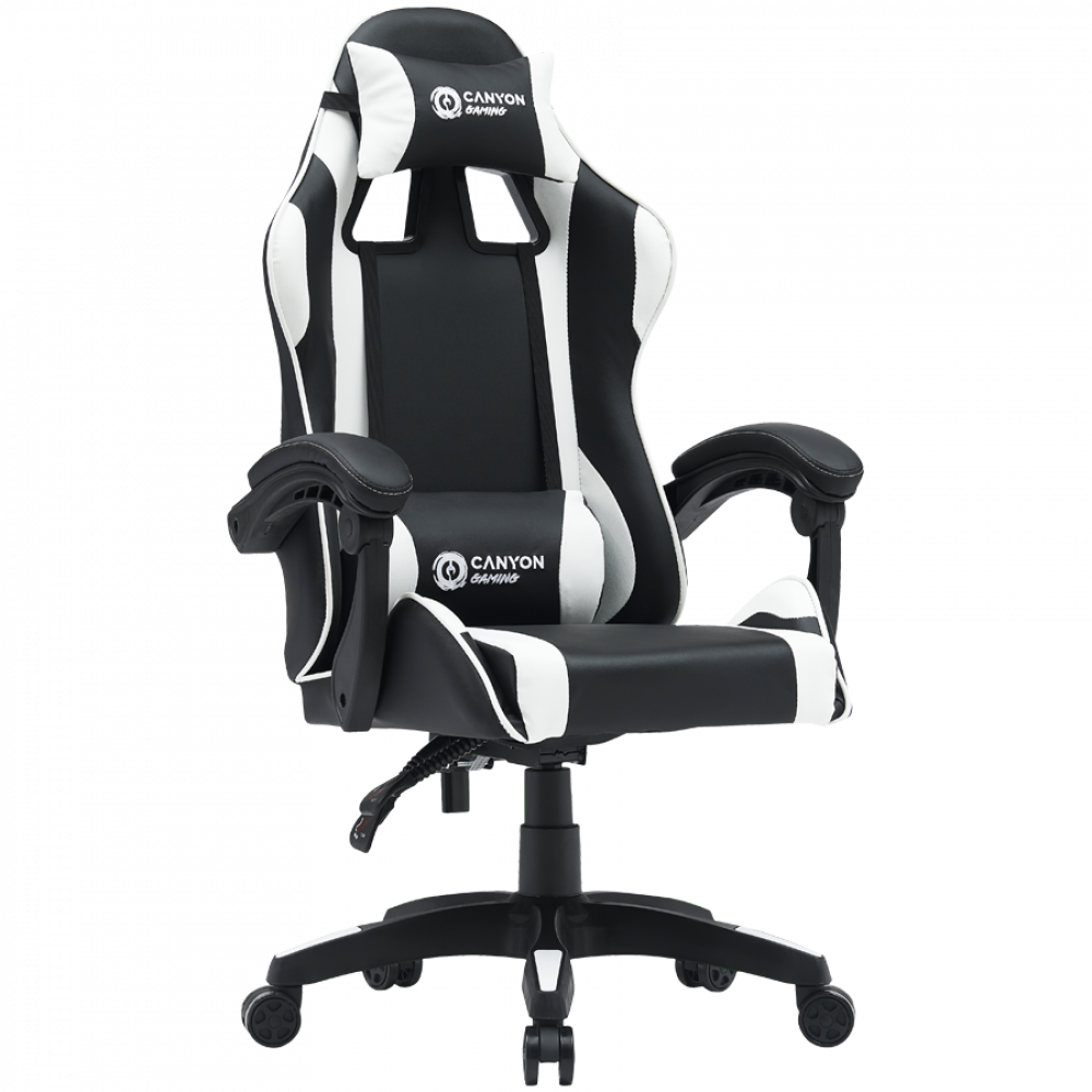 Fotel gamingowy ergonomiczny czarno-biały Canyon SGCH2 czarny-biały