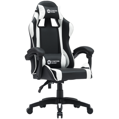 Fotel gamingowy ergonomiczny czarno-biały Canyon SGCH2 czarny-biały