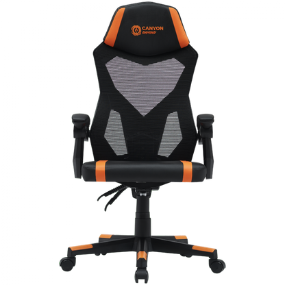 Fotel gamingowy ergonomiczny siatka mesh Canyon MCH01 pomarańczowy