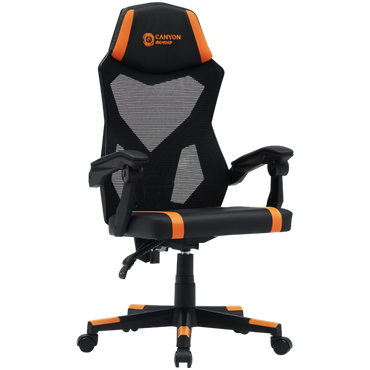 Fotel gamingowy ergonomiczny siatka mesh Canyon MCH01 pomarańczowy
