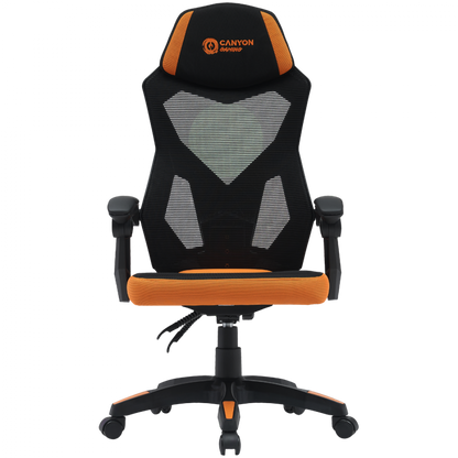 Fotel gamingowy ergonomiczny siatka mesh Canyon MCH02 pomarańczowy